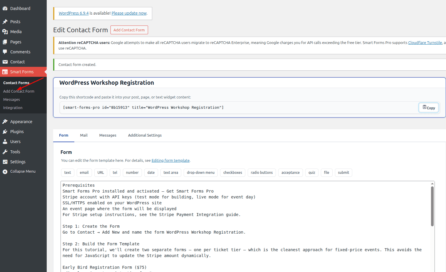 How to Create an Event Registration Form in WordPress with Smart Forms Pro
